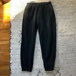 black cotton sweat pant joggers